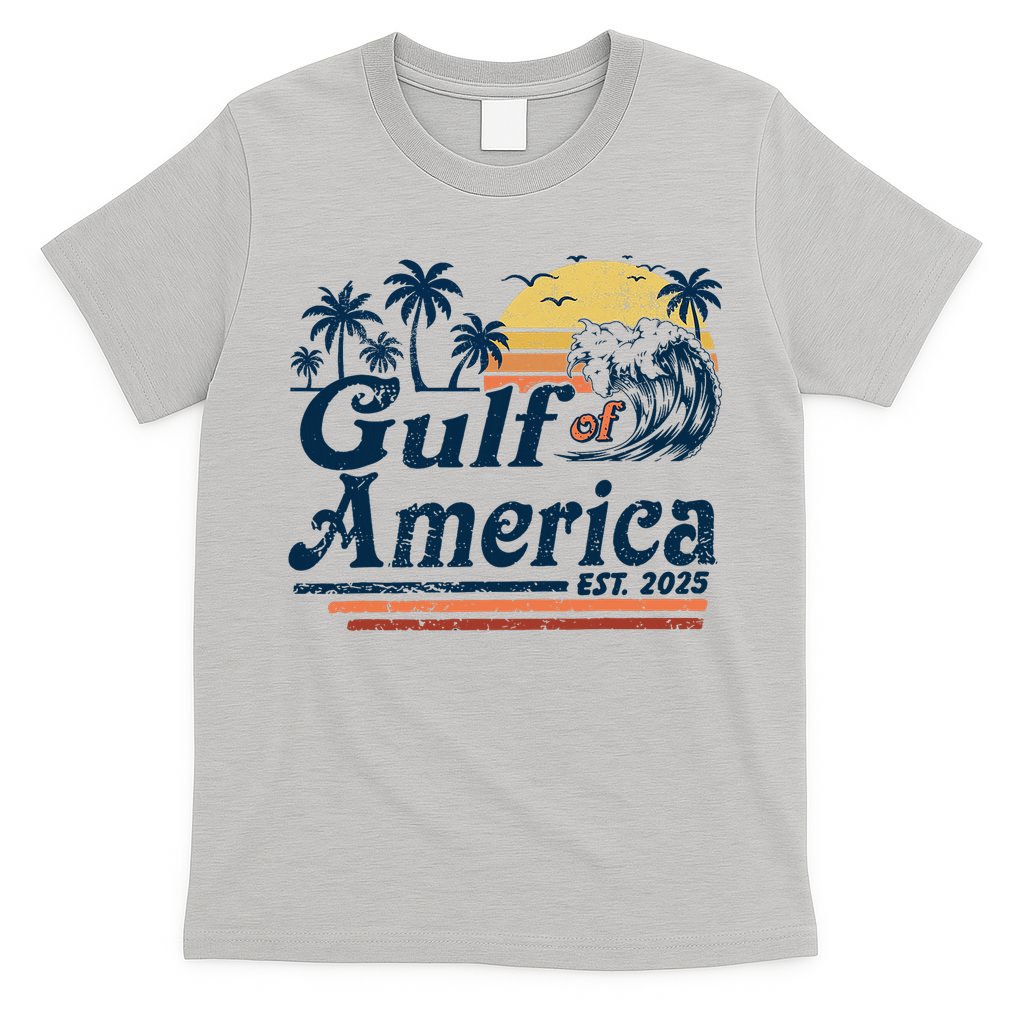 Gulf Of US America Est 2025 Retro Vintage Beach  T-Shirt