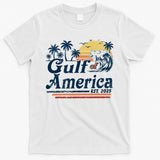 Gulf Of US America Est 2025 Retro Vintage Beach  T-Shirt