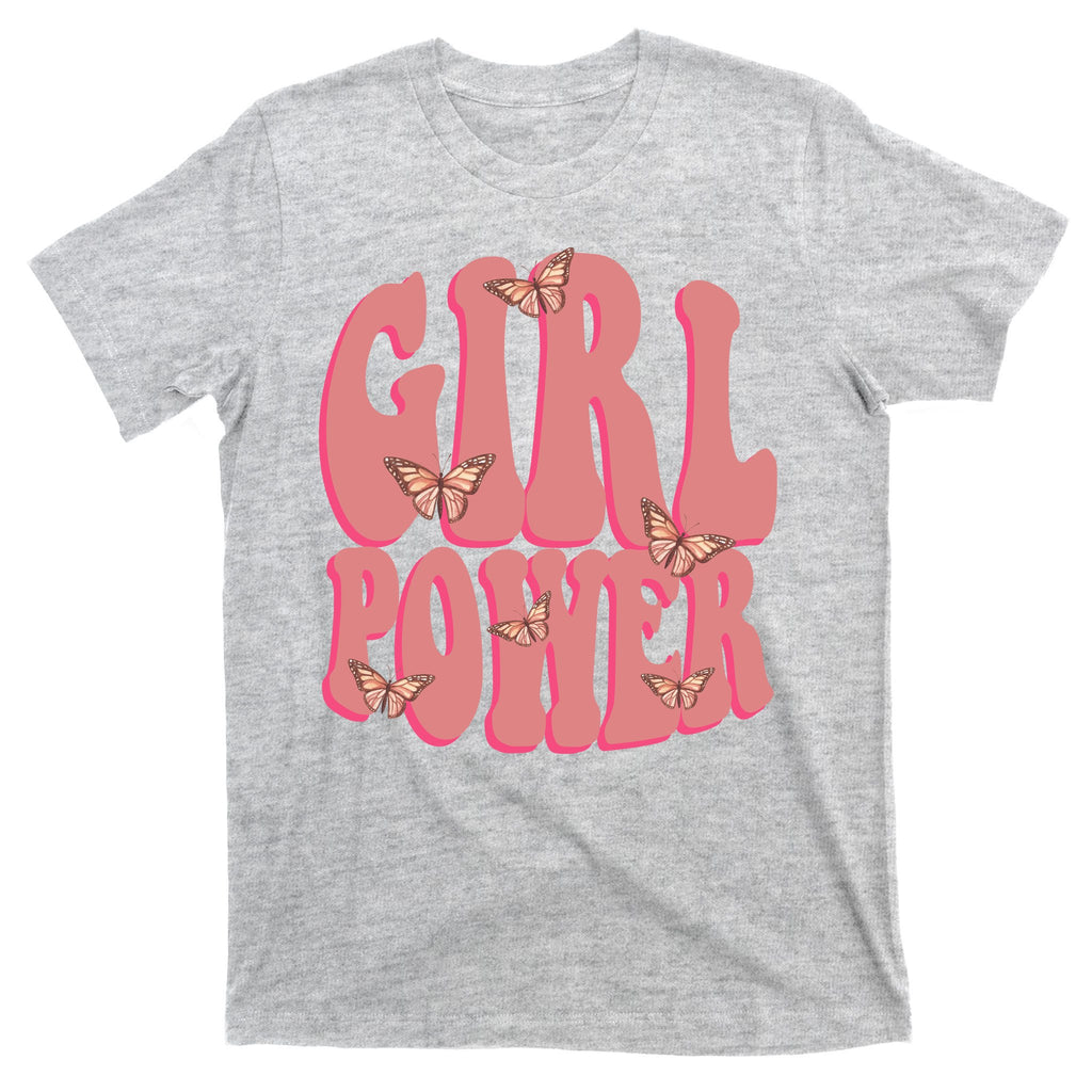 Girl Power Butterfly Retro T-Shirt