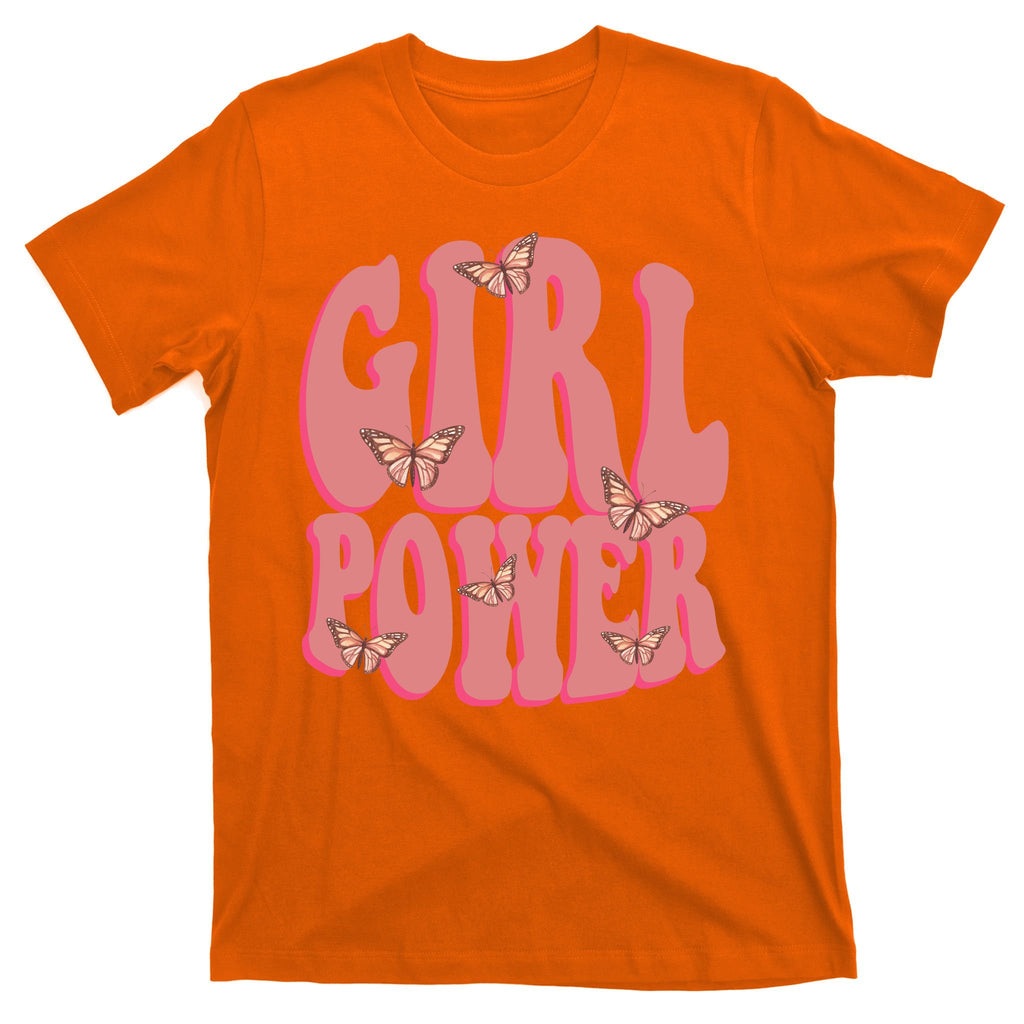 Girl Power Butterfly Retro T-Shirt