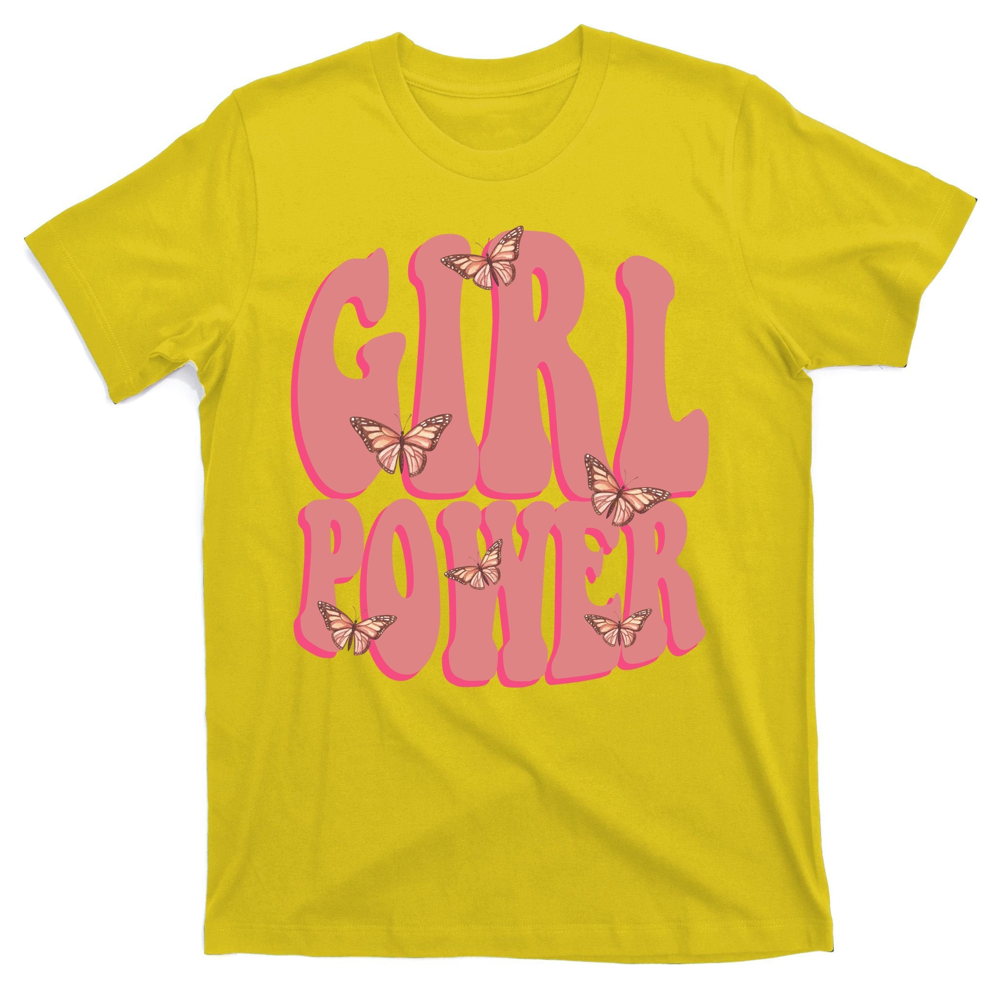 Girl Power Butterfly Retro T-Shirt