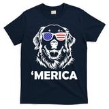 Golden Retriever 4th Of July Merica T-Shirt