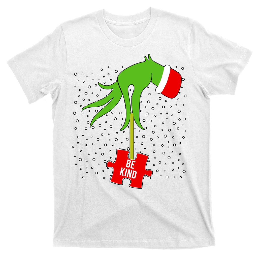 Autism Puzzle Piece Naughty Santa T-Shirt