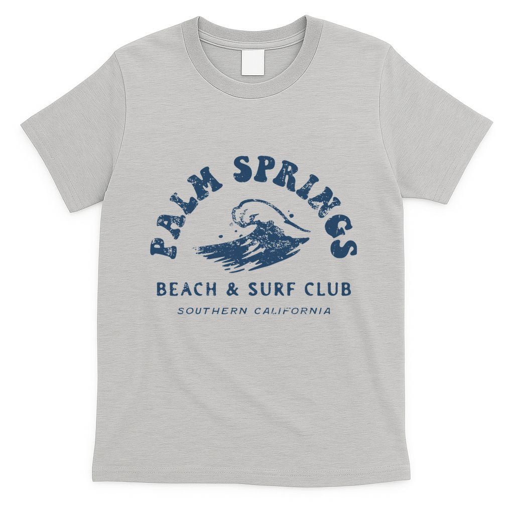 Groovy Retro Palm Springs Beach Surf Club Summer T-Shirt