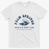 Groovy Retro Palm Springs Beach Surf Club Summer T-Shirt