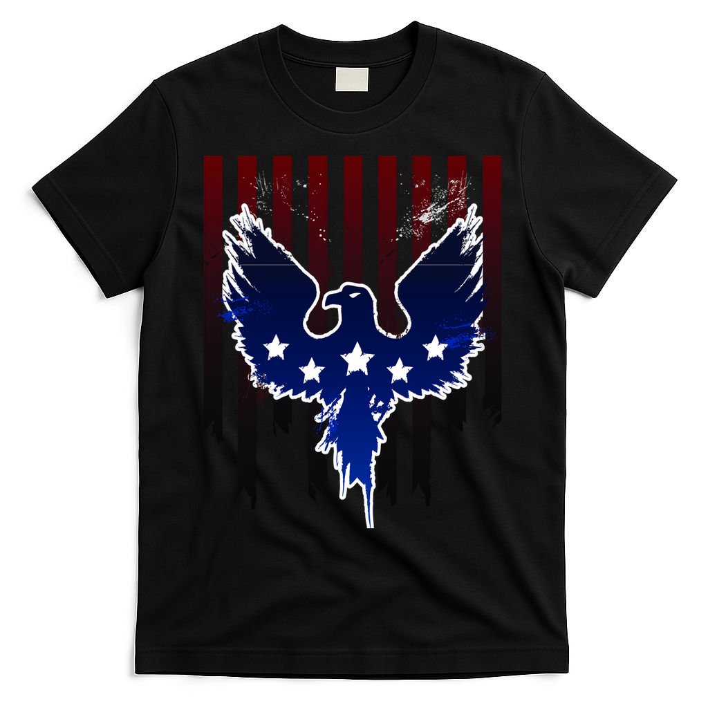 Grunge American Eagle USA Flag T-Shirt