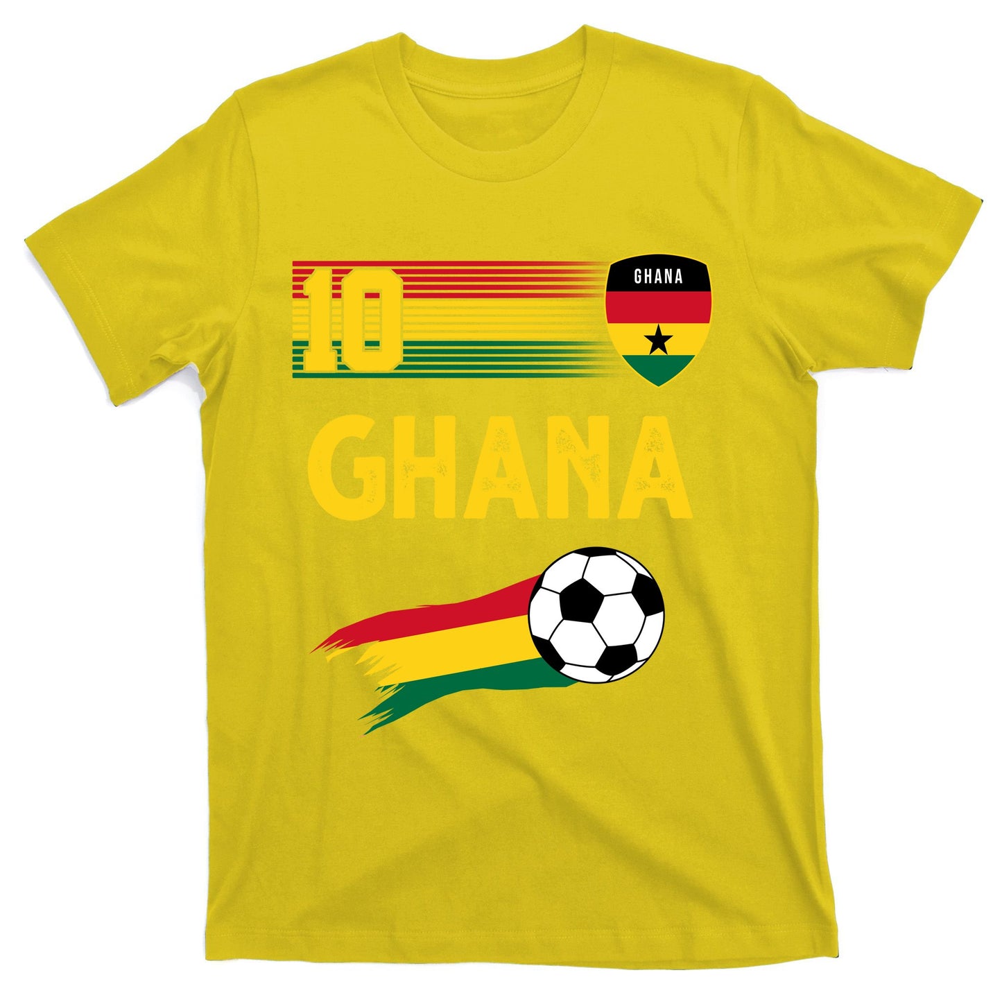 Ghana Soccer Ghanain Football Retro 10 T-Shirt
