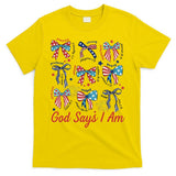 God Say I Am Coquette Bow 4th Of July Women Girl Teen T-Shirt