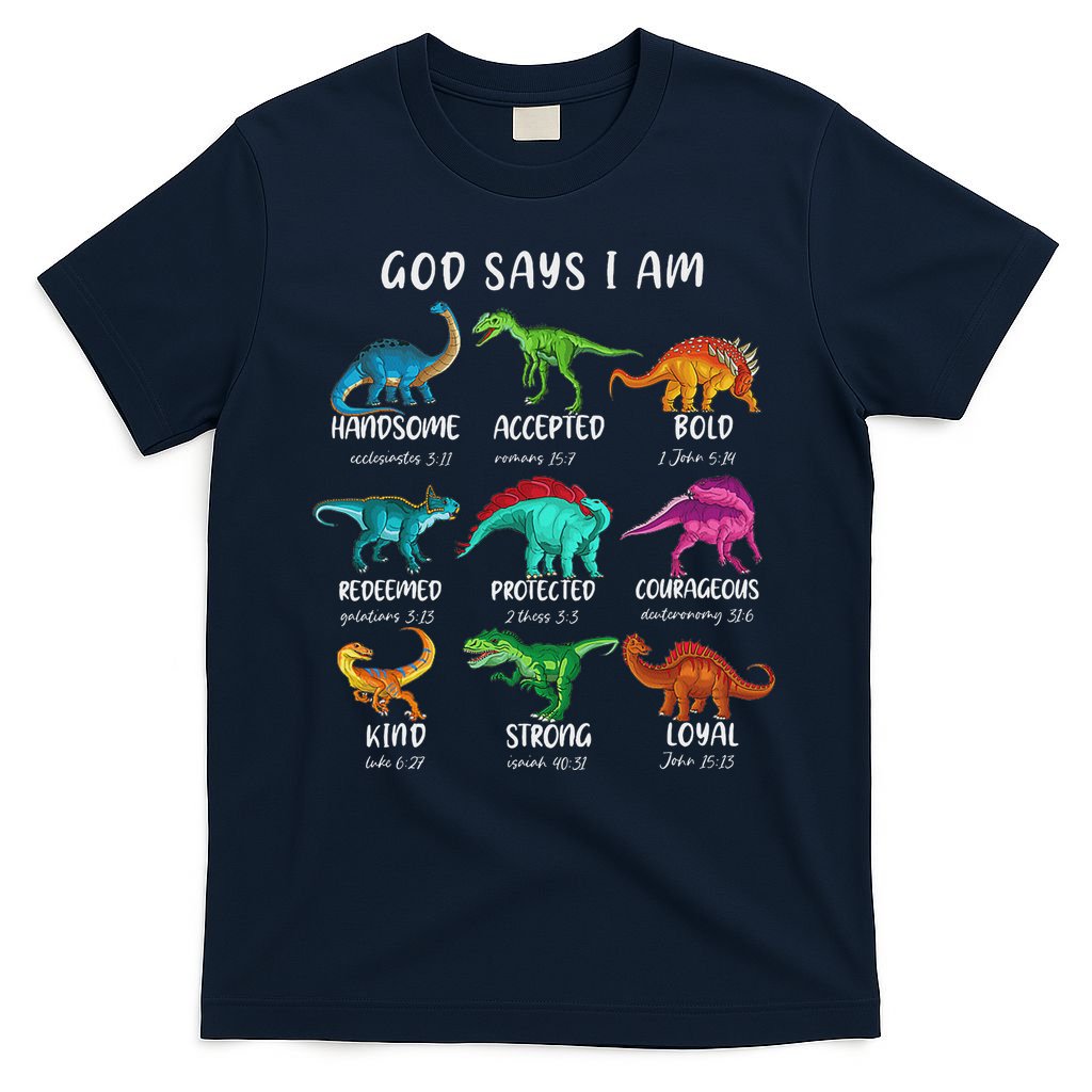 God Says I Am Dinosaur Funny Dino Bible Verse T-Shirt