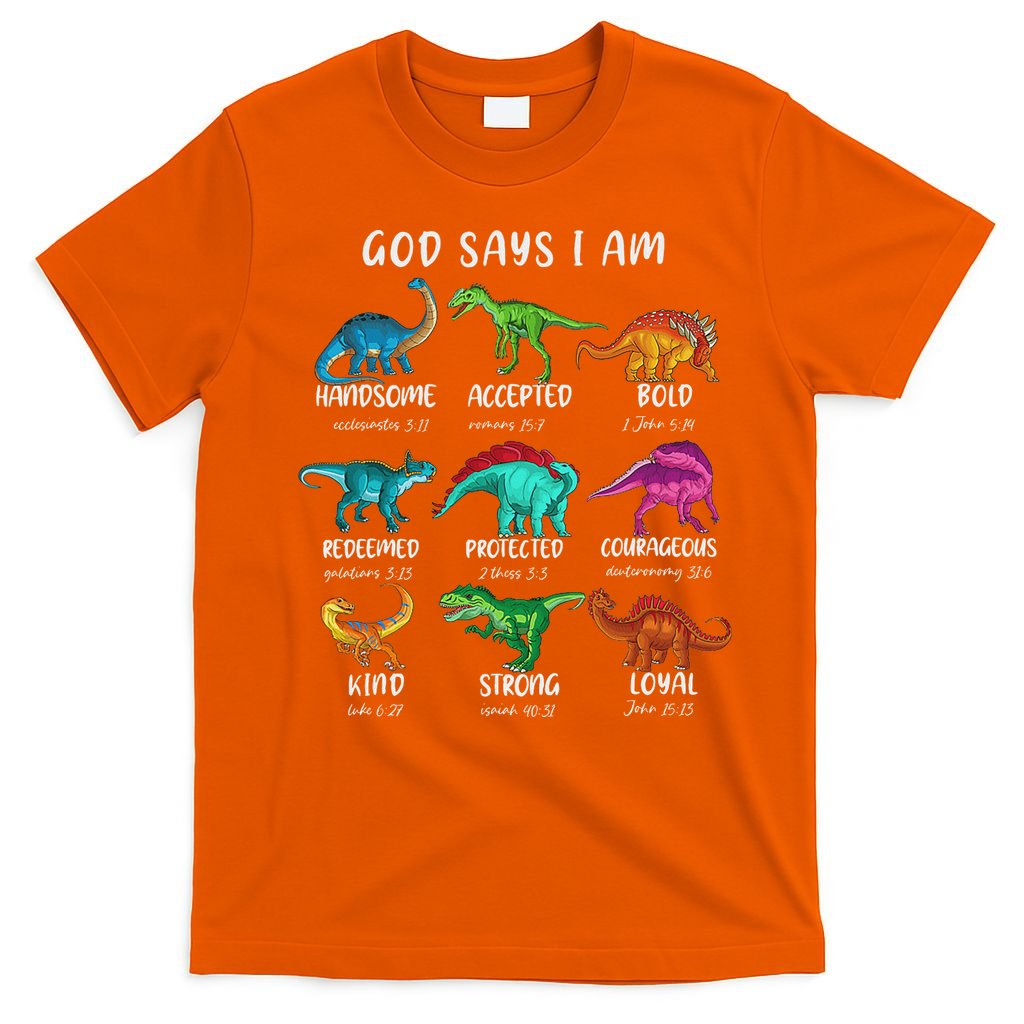 God Says I Am Dinosaur Funny Dino Bible Verse T-Shirt