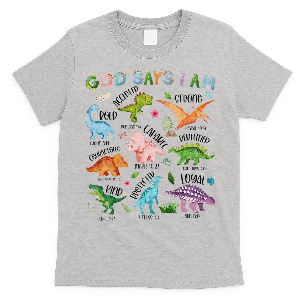 God Says I Am Dinosaur Lover Bible Verse T-Shirt