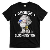 George Sloshington Washington 4th Of July USA Flag T-Shirt