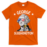 George Sloshington Washington 4th Of July USA Flag T-Shirt