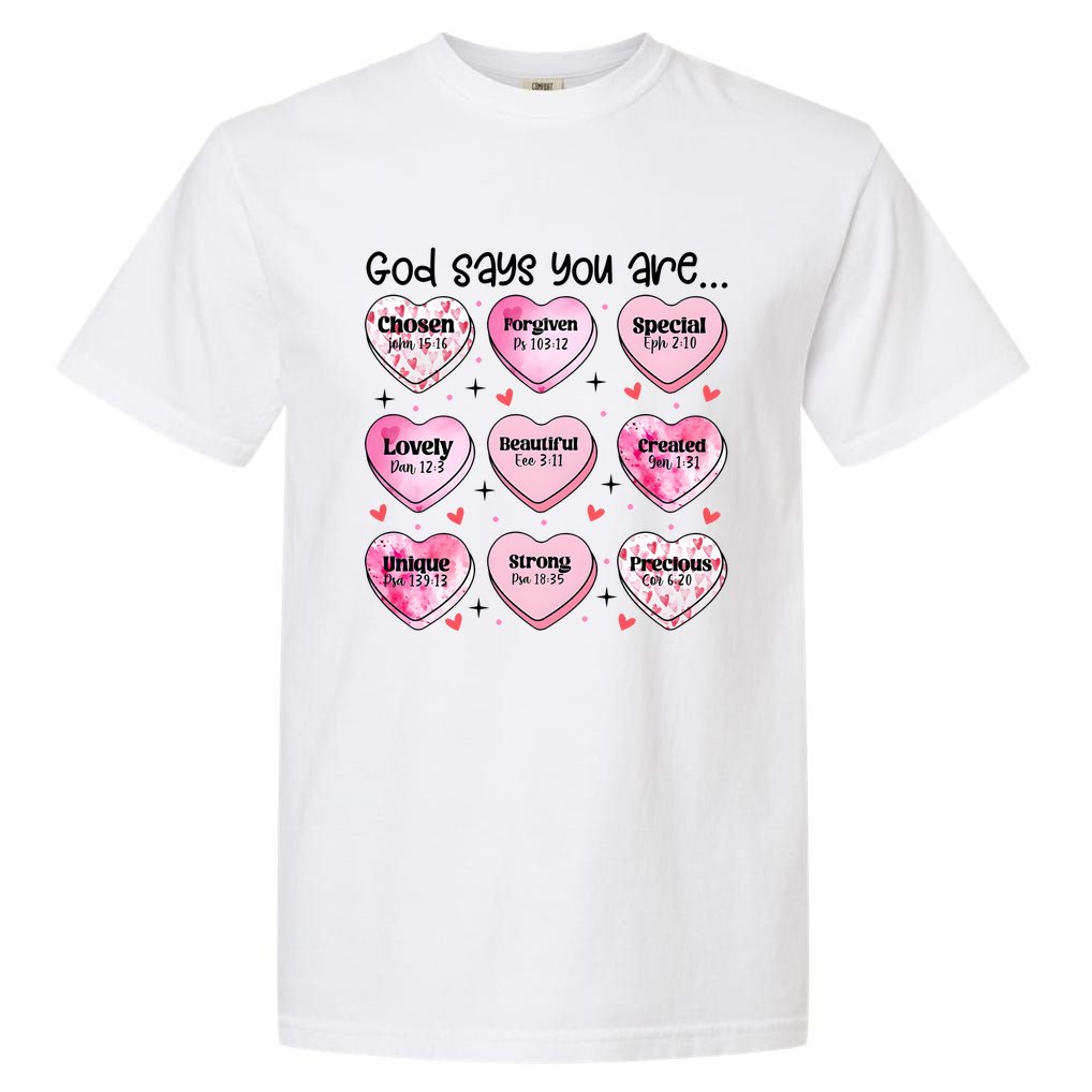 God Says You Are Valentine Day Lover Couple Matching Garment-Dyed Heavyweight T-Shirt