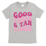 Good Times And Tan Lines Summer Groovy T-Shirt
