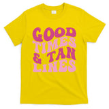 Good Times And Tan Lines Summer Groovy T-Shirt