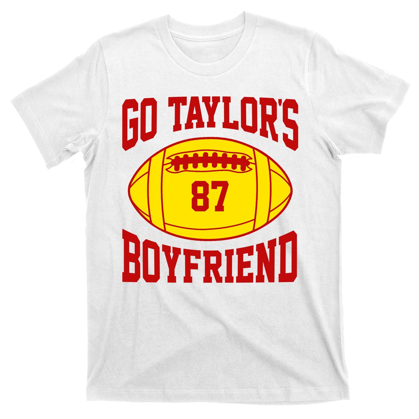 Go Taylors Boyfriend Football T-Shirt