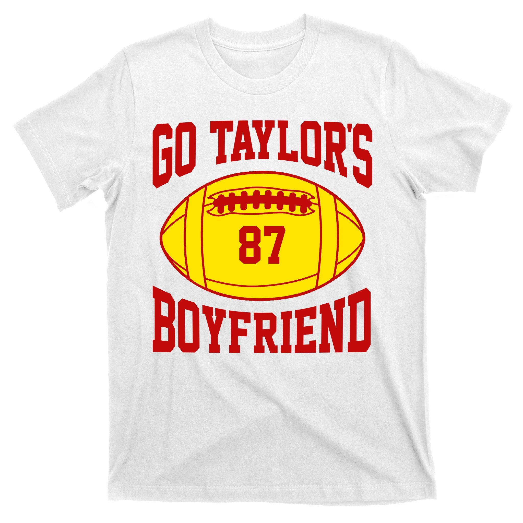 Go Taylors Boyfriend Football T-Shirt