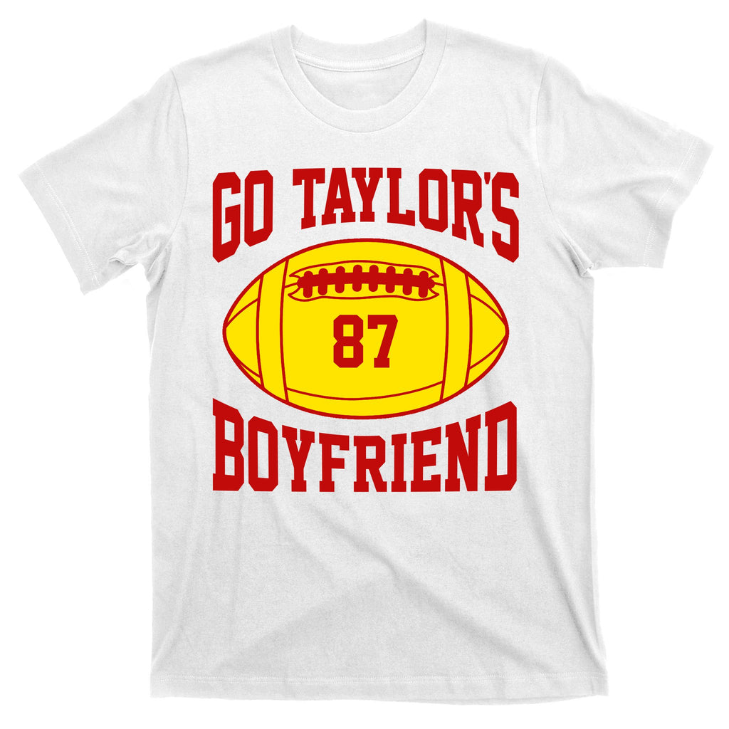 Go Taylors Boyfriend Football T-Shirt
