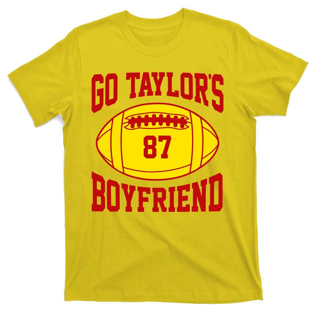 Go Taylors Boyfriend Football T-Shirt