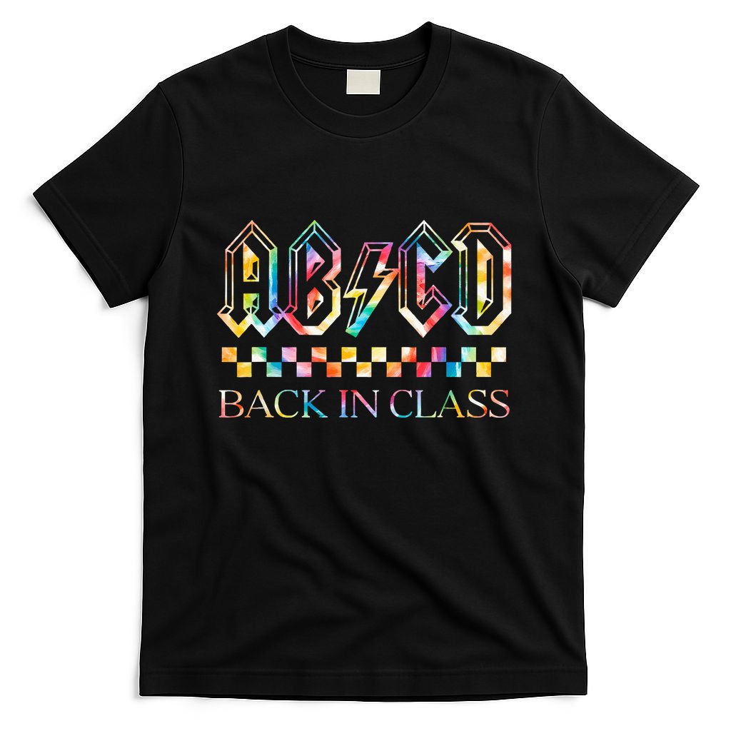 Girls Teachers Rock Back To School ABCD Back In Class T-Shirt