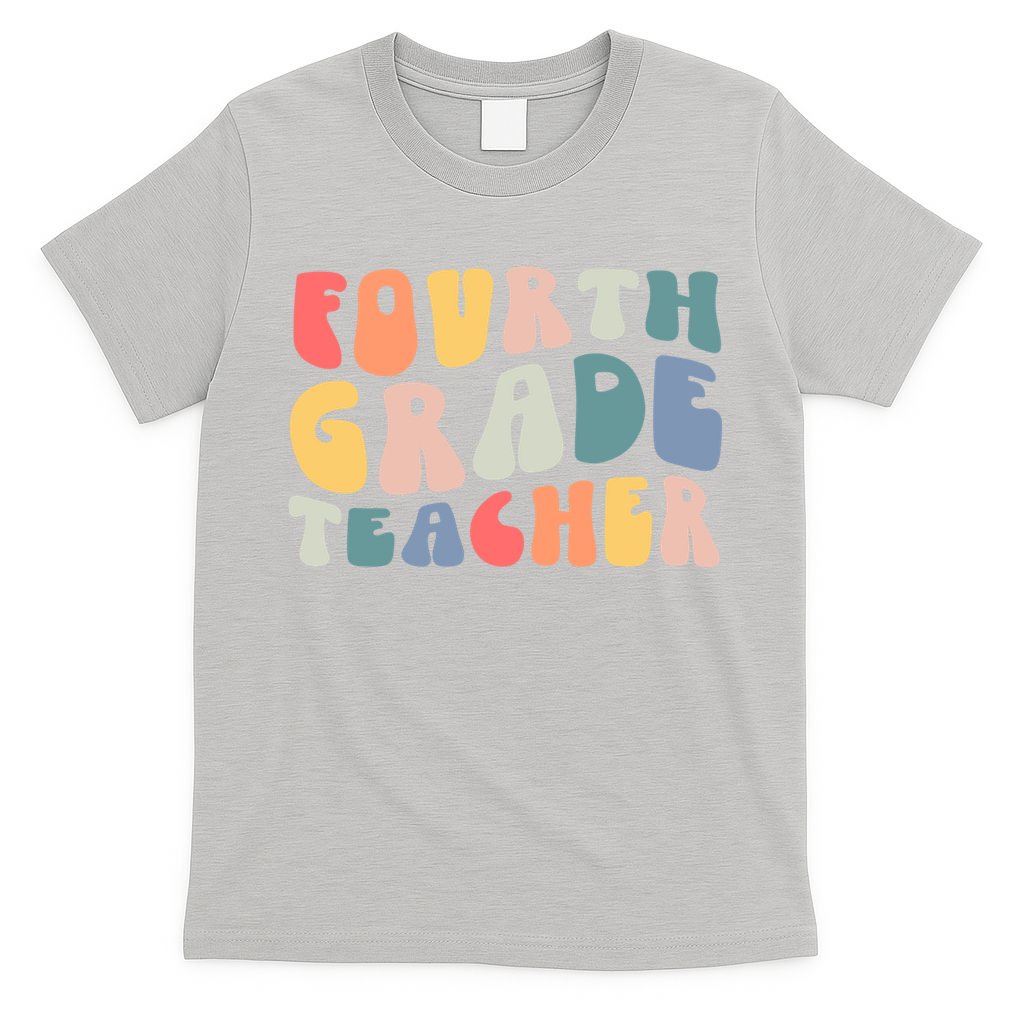 Groovy Vintage 4th Fourth Grade Teacher Back To School T-Shirt