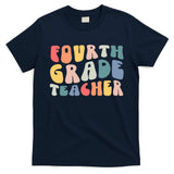 Groovy Vintage 4th Fourth Grade Teacher Back To School T-Shirt