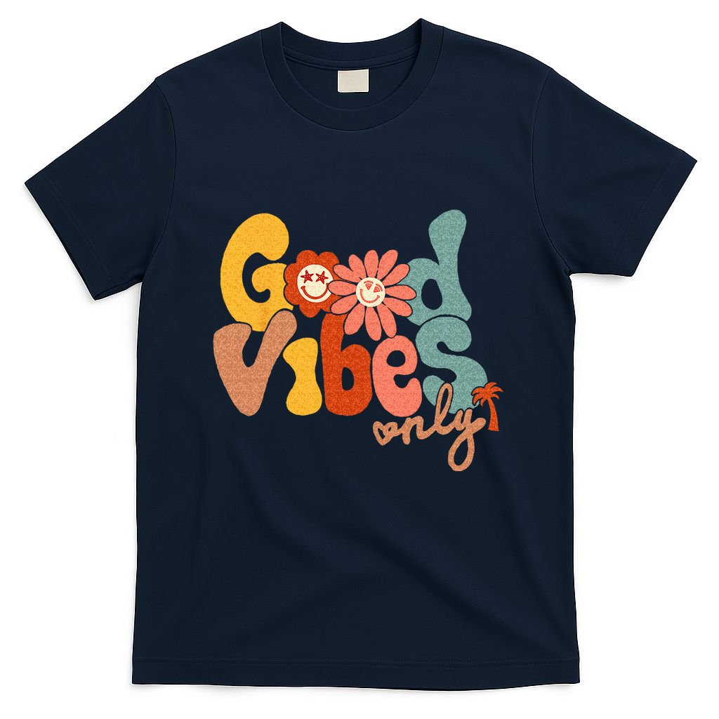 Good Vibes Only Flower Hawaii Beach Summer Vacation Family T-Shirt