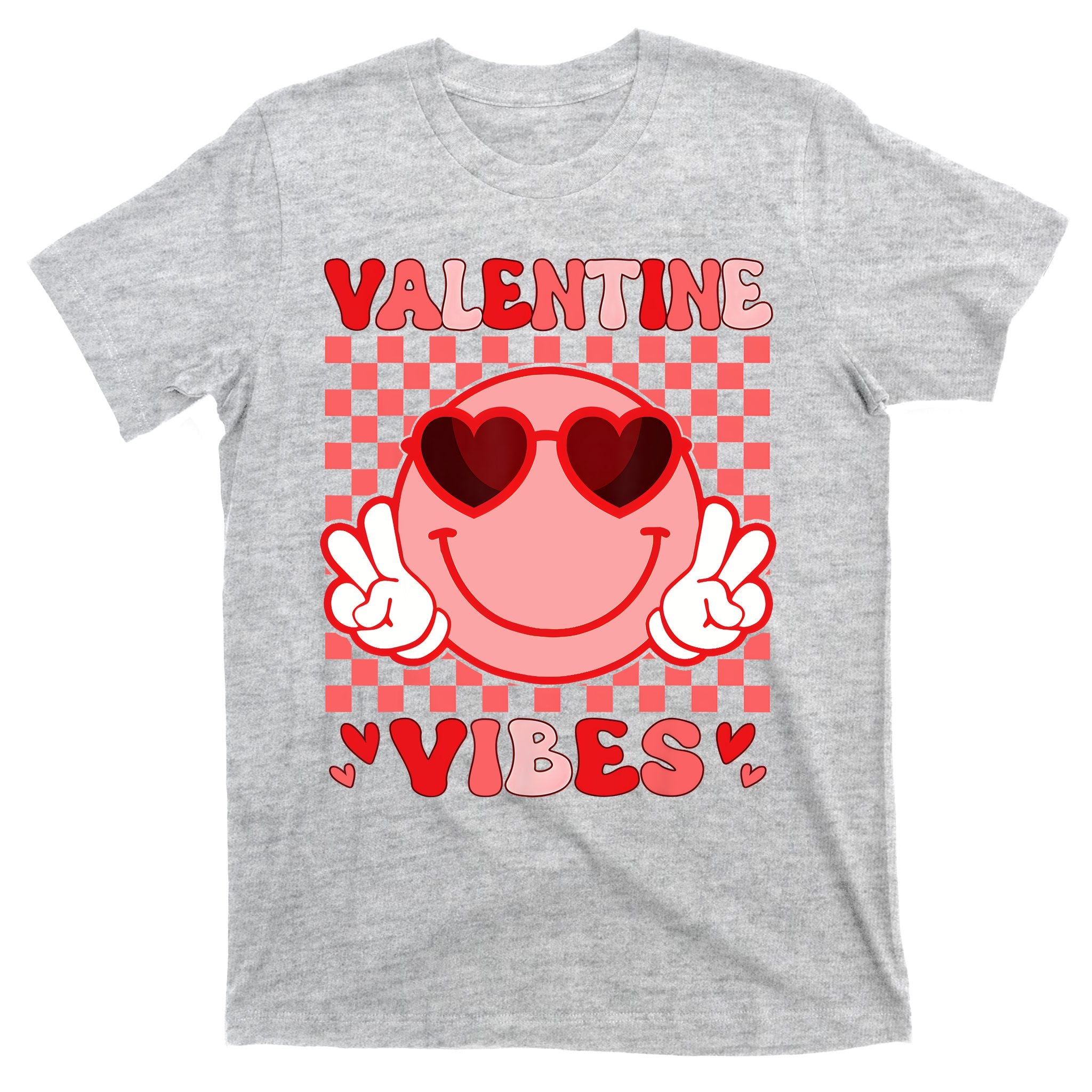 Groovy Valentine Vibes Valentines Day T-Shirt