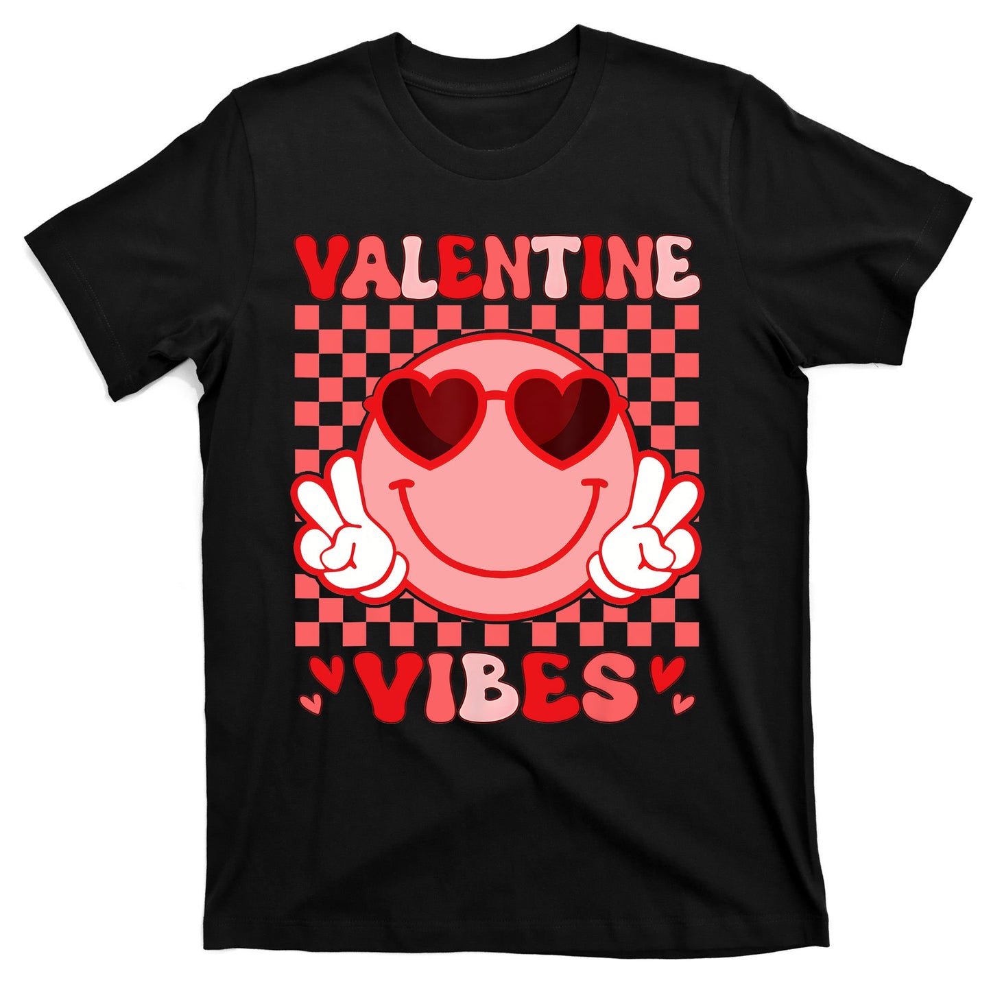 Groovy Valentine Vibes Valentines Day T-Shirt