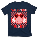 Groovy Valentine Vibes Valentines Day T-Shirt