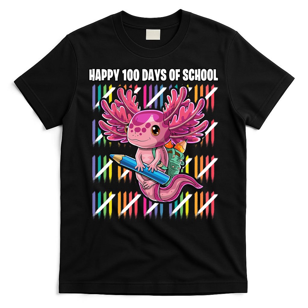 Happy 100 Days Of School Axolotl Kindergarten Costume T-Shirt