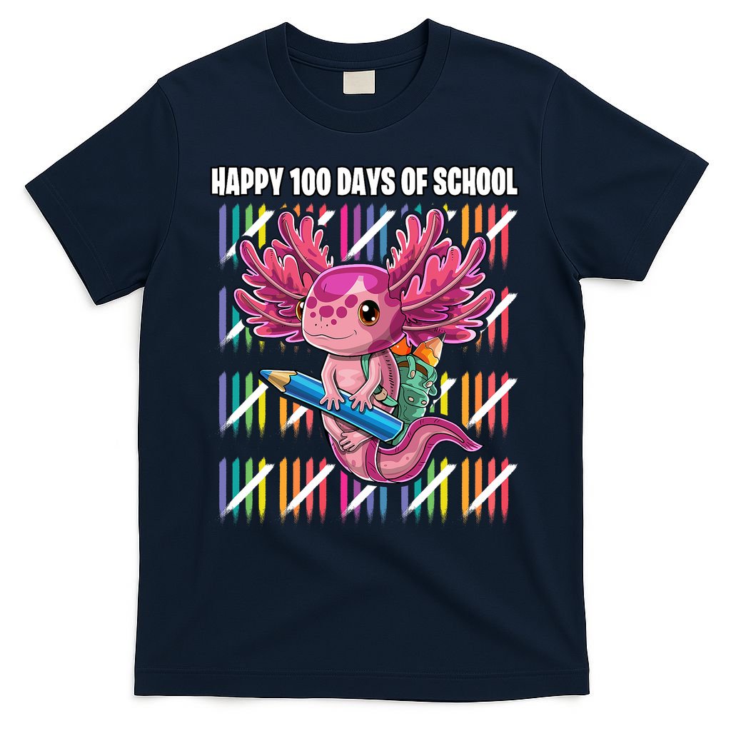 Happy 100 Days Of School Axolotl Kindergarten Costume T-Shirt