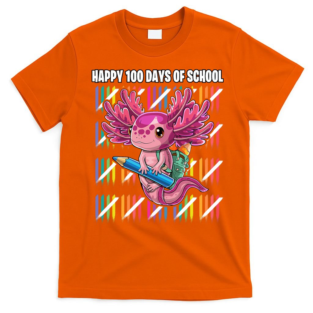 Happy 100 Days Of School Axolotl Kindergarten Costume T-Shirt