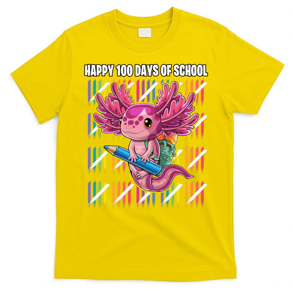 Happy 100 Days Of School Axolotl Kindergarten Costume T-Shirt