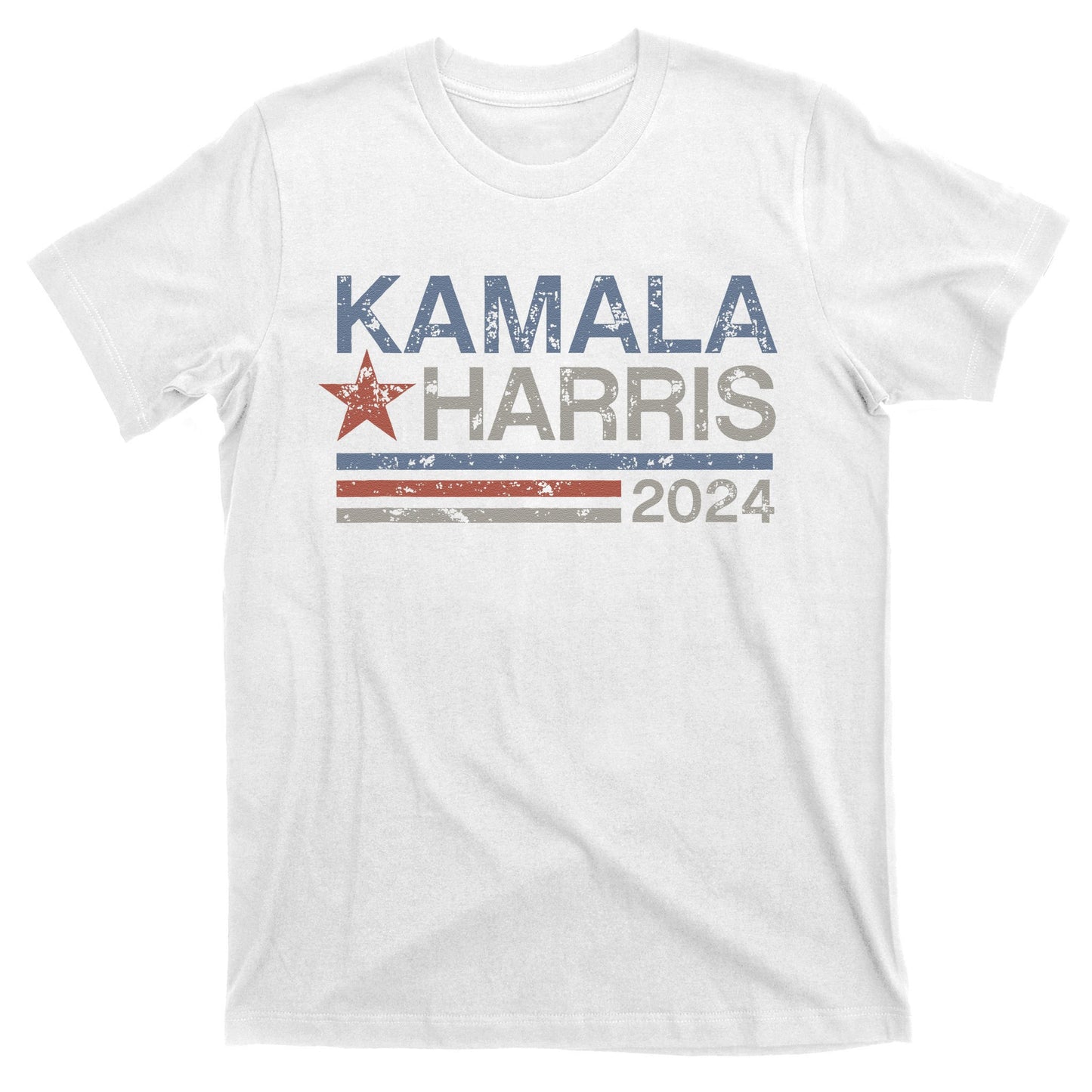Harris 2024 Grunge Retro Stripes Vintage Kamala Harris 2024 T-Shirt