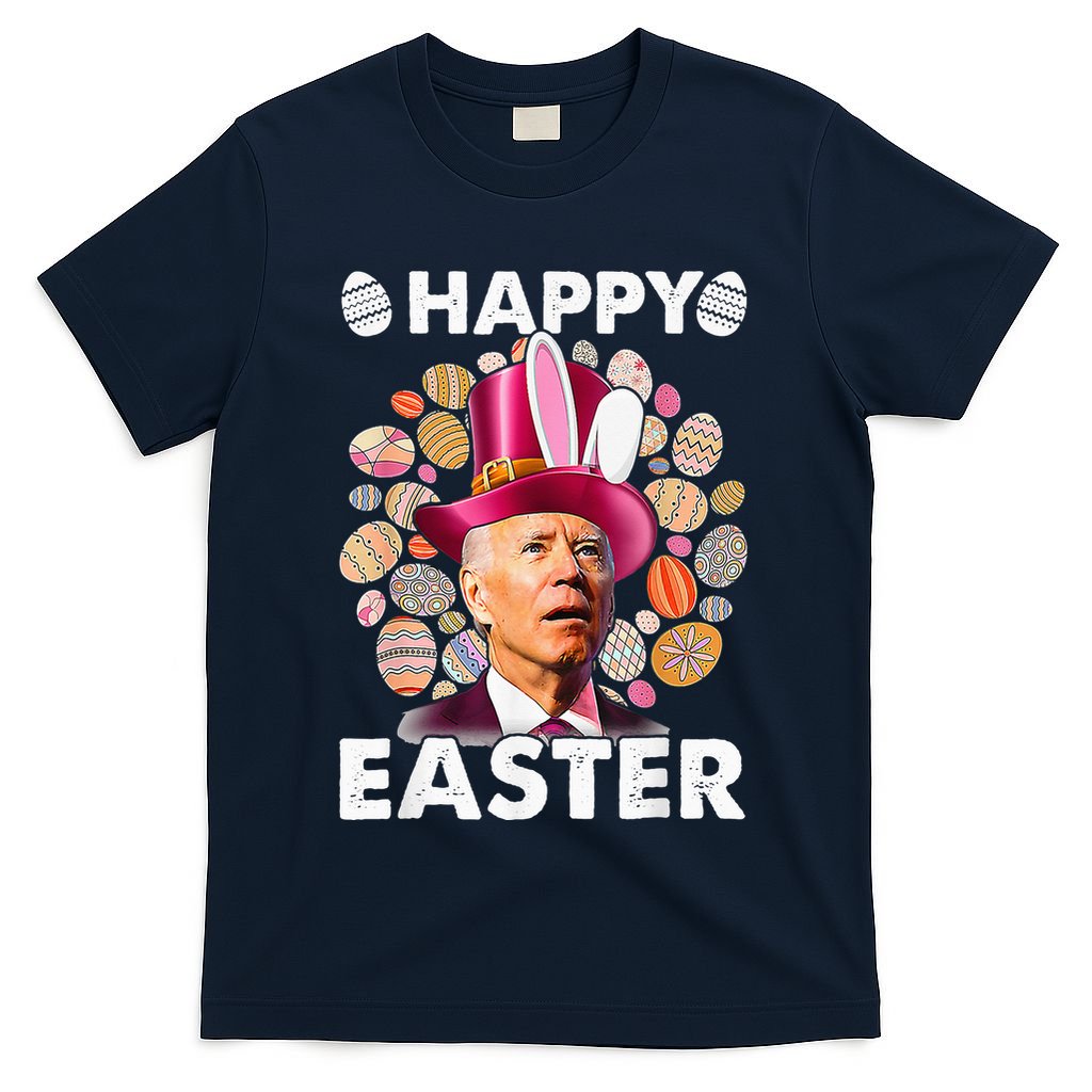 Happy 4th Of July Easter Biden Confused Rabbit Bunny Eggs  T-Shirt