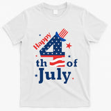 Happy 4th Of July Patriotic American Us Flag T-Shirt