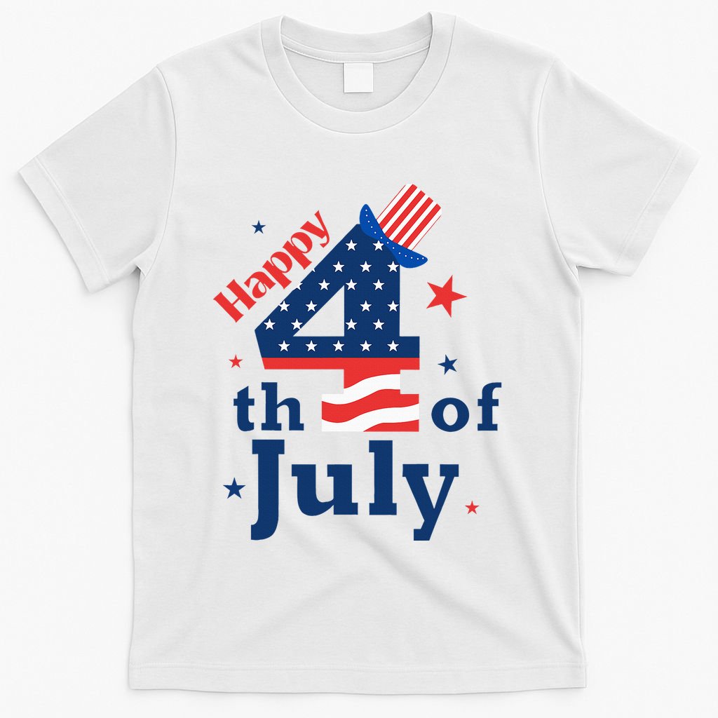 Happy 4th Of July Patriotic American Us Flag T-Shirt