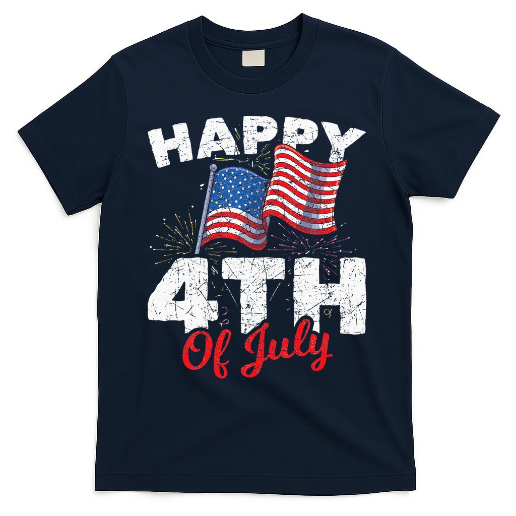 Happy 4th Of July Patriotic American US Flag 4th Of July T-Shirt