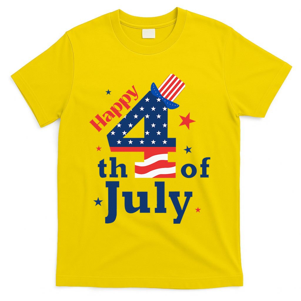 Happy 4th Of July Patriotic American Us Flag T-Shirt