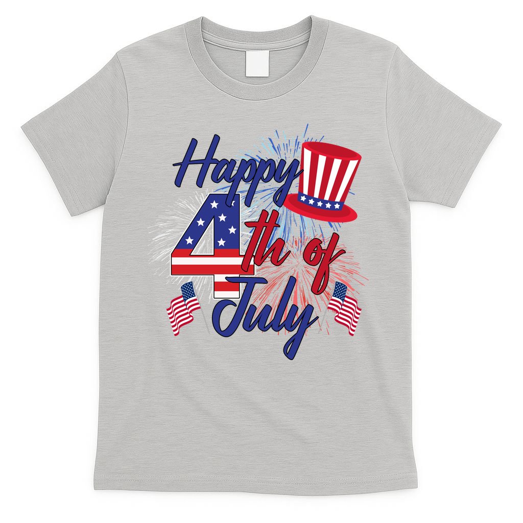 Happy 4th Of July Patriotic American Flag USA T-Shirt