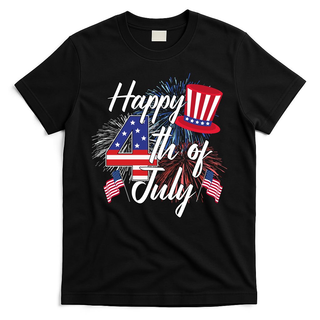 Happy 4th Of July Patriotic American Flag USA T-Shirt