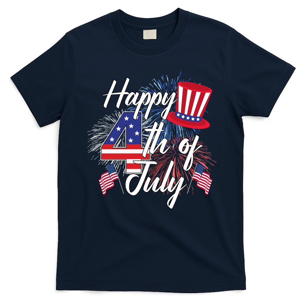 Happy 4th Of July Patriotic American Flag USA T-Shirt