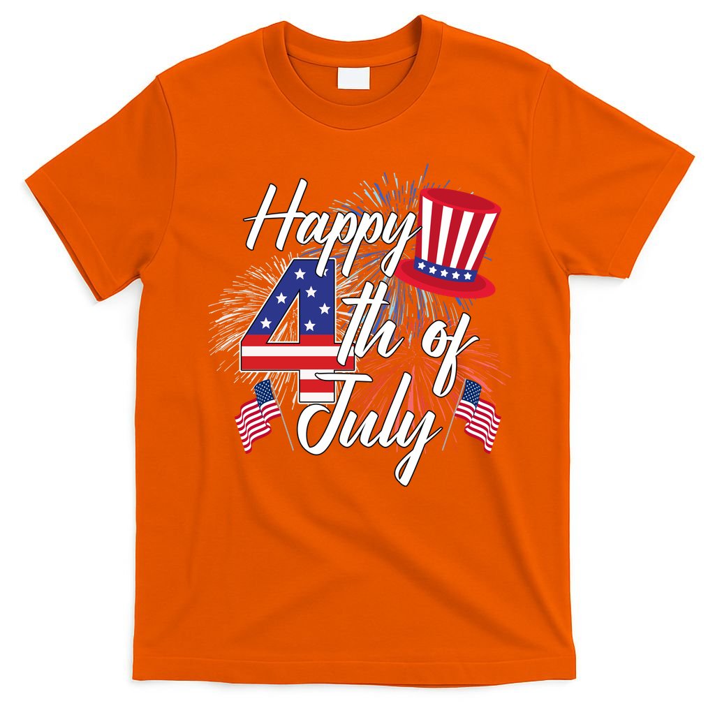 Happy 4th Of July Patriotic American Flag USA T-Shirt