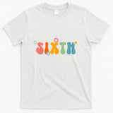 Hello 6th Grade Retro Groovy Back To School Teacher T-Shirt