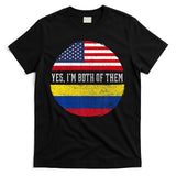 Half American Half Colombian USA Flag Colombia Heritage DNA T-Shirt