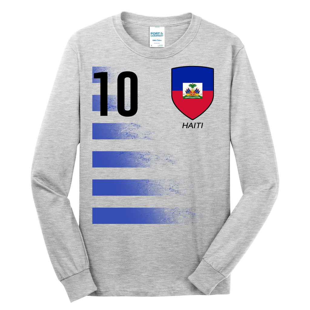 Haiti Football Soccer Futbol Jersey Tall Long Sleeve T-Shirt
