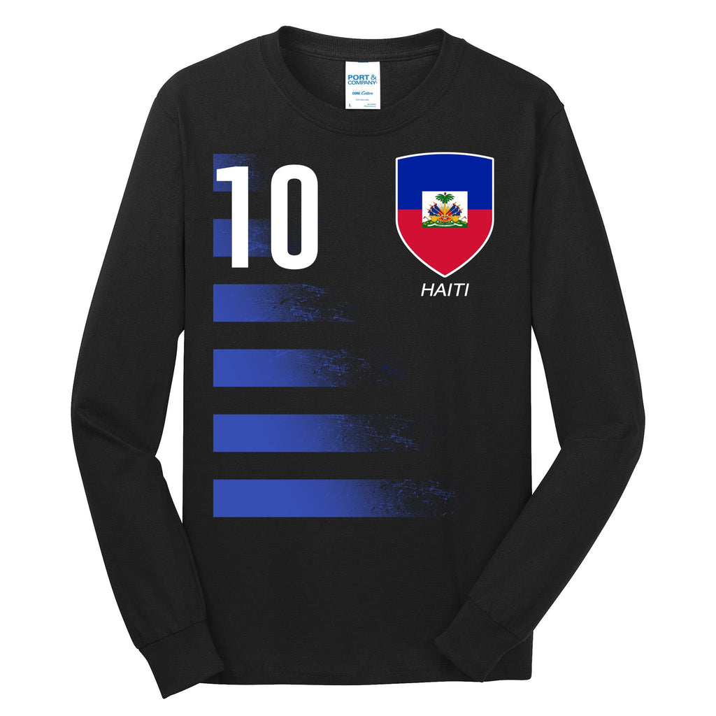 Haiti Football Soccer Futbol Jersey Tall Long Sleeve T-Shirt