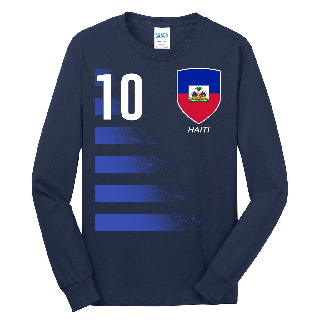 Haiti Football Soccer Futbol Jersey Tall Long Sleeve T-Shirt